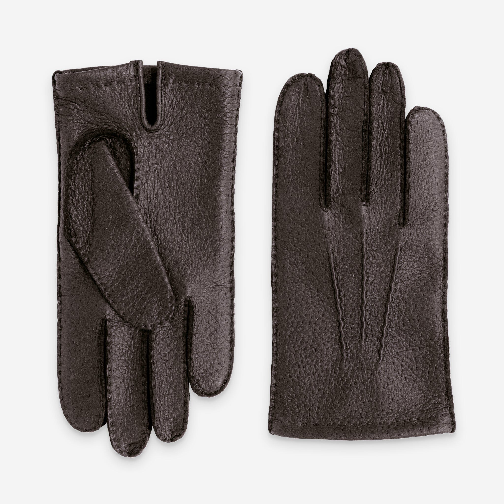 Gants Homme Pecari non double-22045NF Gants cuir homme prestige Glove Story Choco 7.5