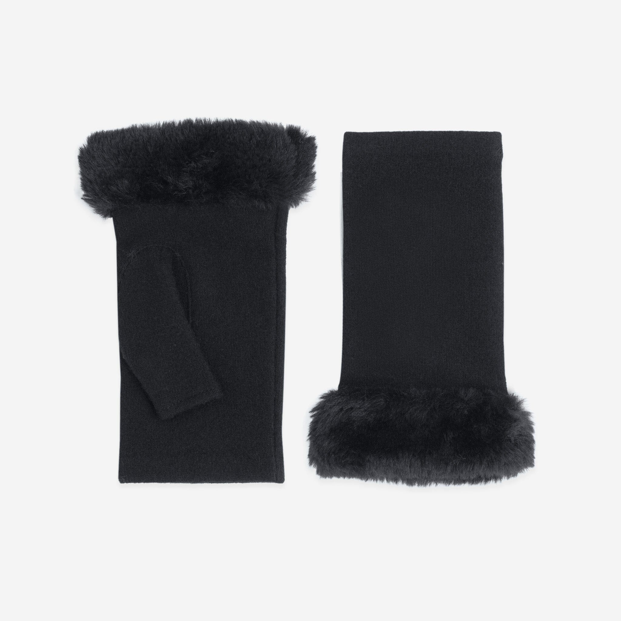 Mitaines 80% laine 20% nylon-31183NF Gants laine femme Glove Story Noir TU