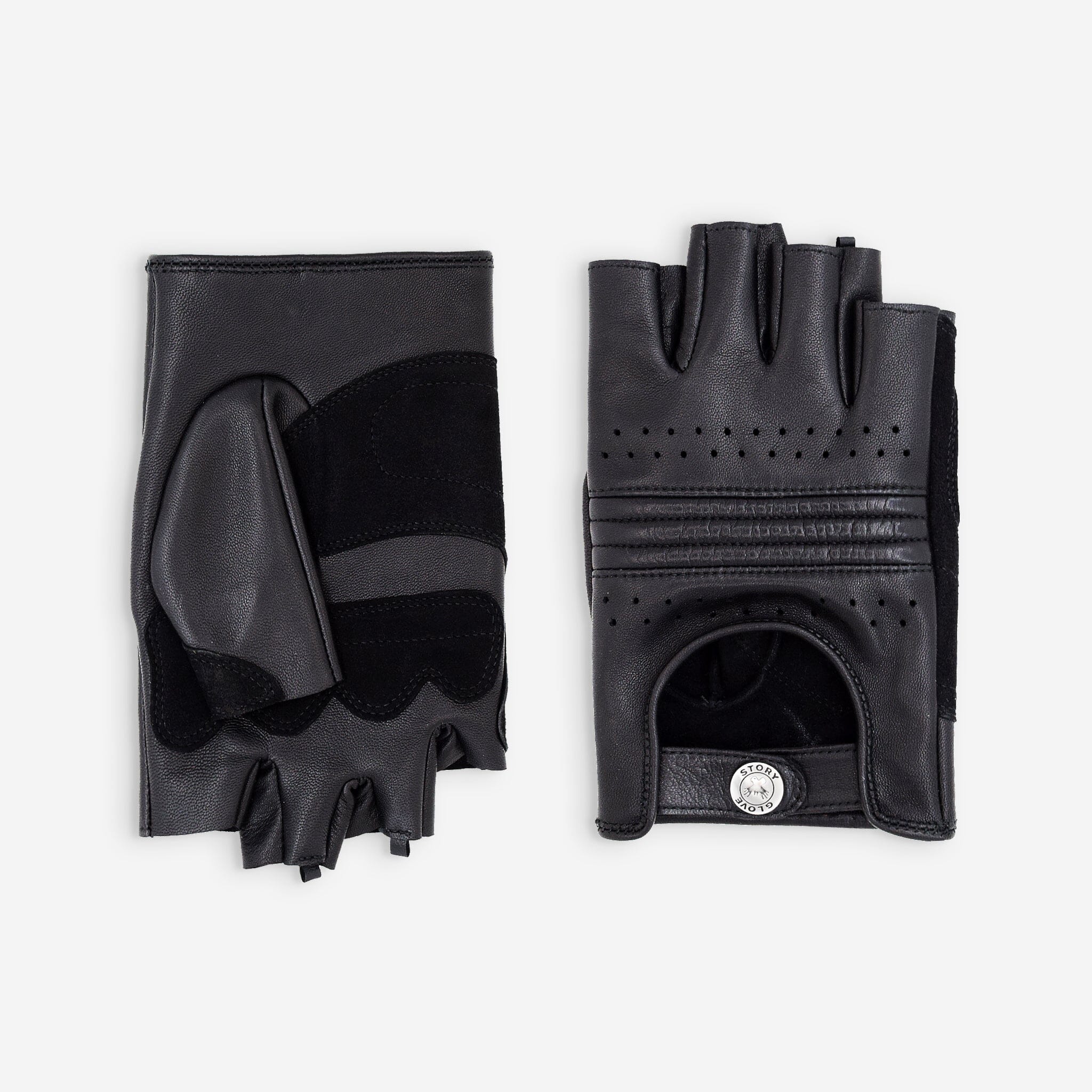Mitaines cuir vélo/e-trottinette homme-60017M Glove Story NOIR S Cuir d'agneau - Non Doublé