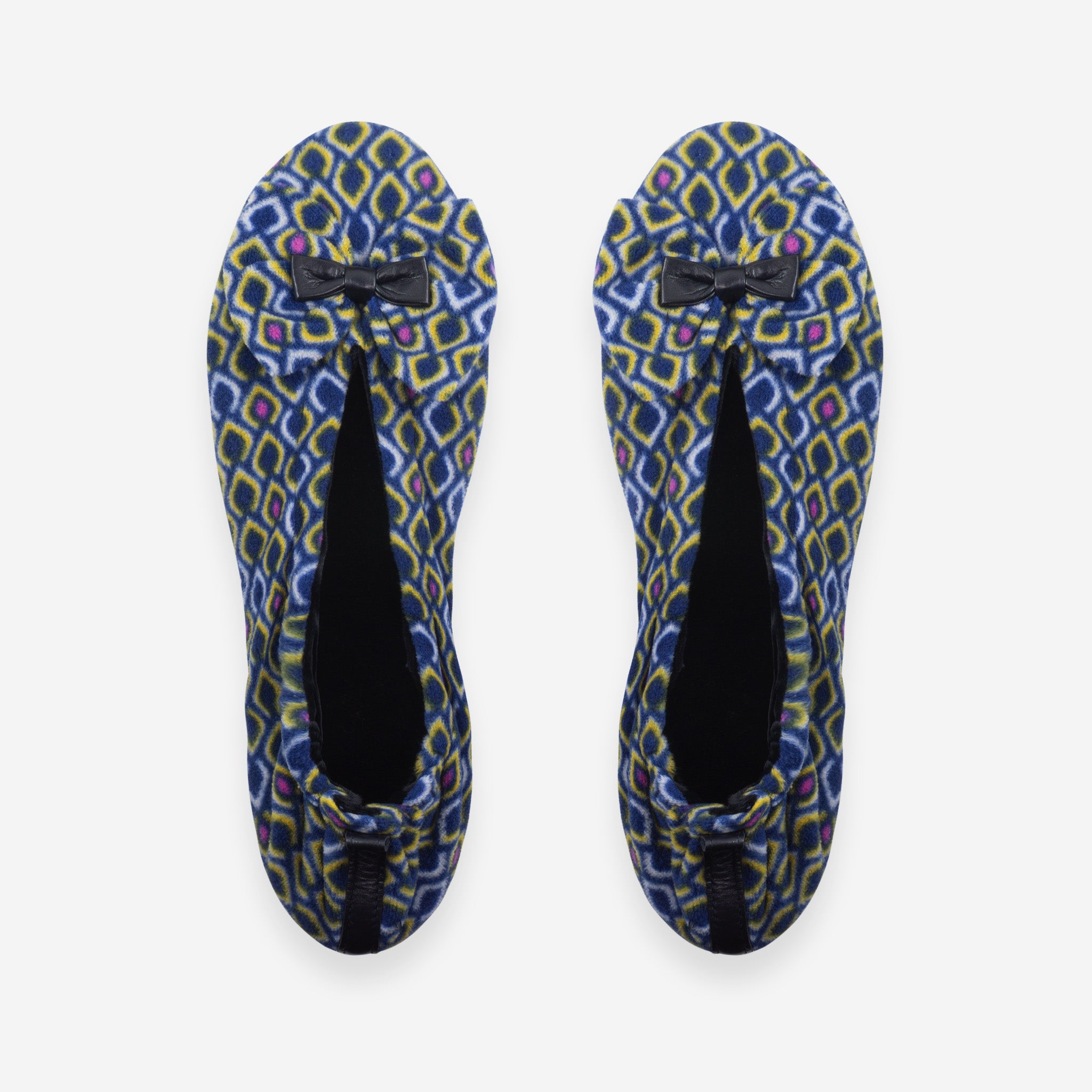 Ballerines d'intérieur en velours imprimé-CF0143 Ballerines Glove Story Geometrique S
