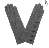 Gant laine femme mi long TACTILE Gant Glove Story Gris/Noir TU Tissus 80% laine-20% nylon
