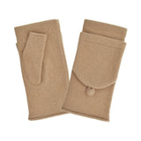 Gant laine femme mitaine aves revers Gant Glove Story Camel TU Tissus 80% laine-20% nylon