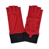 Gant laine femme mitaine doigts revers et manchette Gant Glove Story Rouge TU Tissus 80% laine-20% nylon