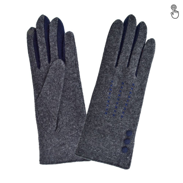 Gants 80% laine 20% nylon-Tactile-31161NF Gants Glove Story Gris TU 