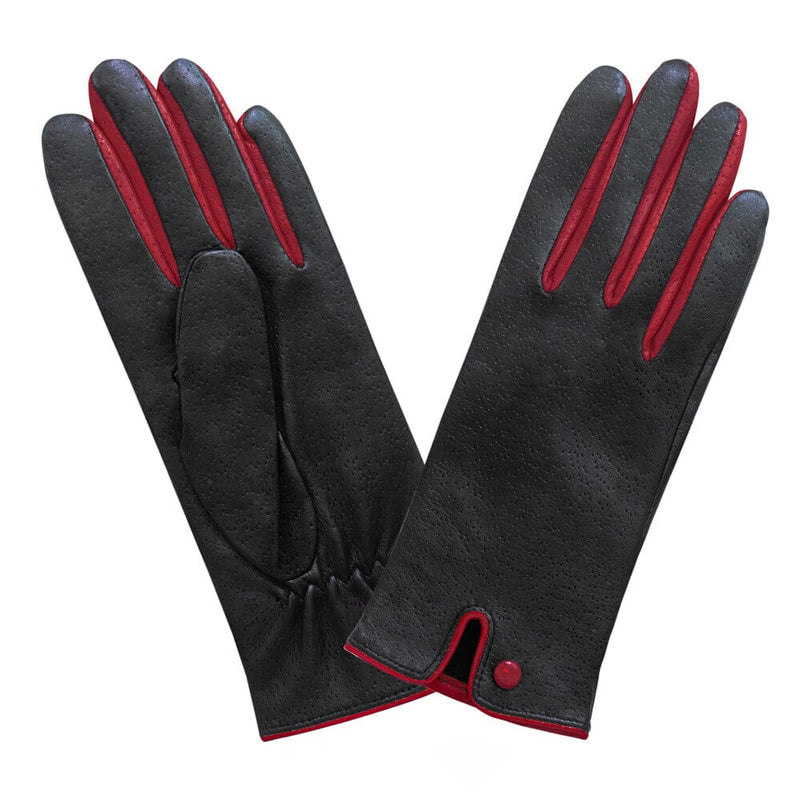 Gants cuir agneau-100% polyester (microfibre)-52594MI Gant Glove Story Noir/Rouge 6.5 