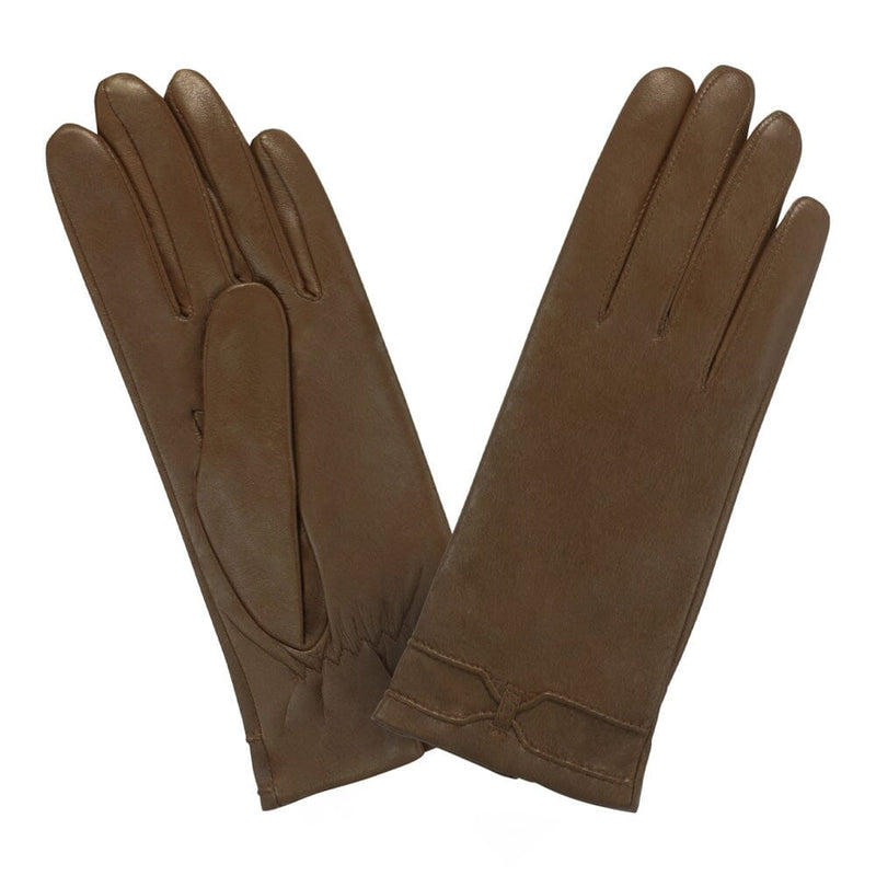 Gants cuir agneau-100% soie-61034SN Gant Glove Story Choco 6.5 