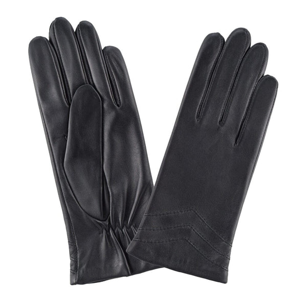 Gants cuir agneau-100% soie-61048SN Gants Glove Story Noir 6.5 