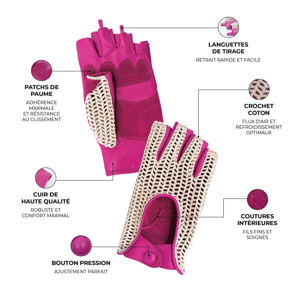 Gants cuir vélo/e-trottinette femme-60011L Gants Glove Story
