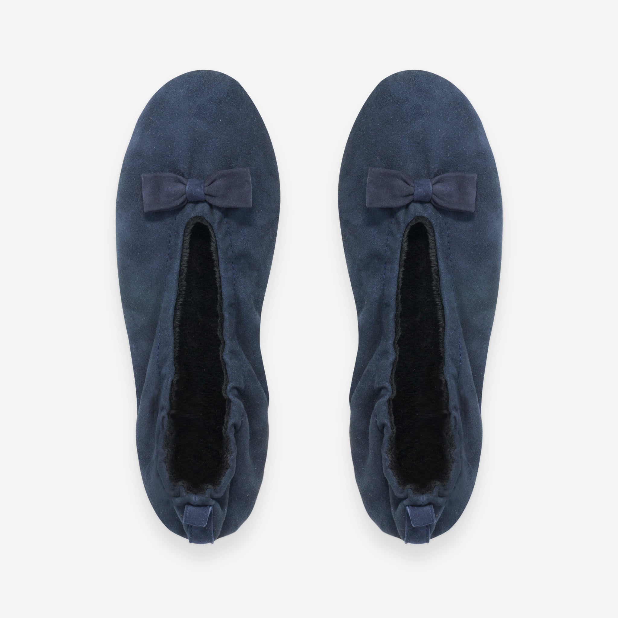 Ballerines d'interieur en cuir agneau suédé-CF0139 Ballerines d'interieur femme Glove Story Deep Blue S (35/36) 