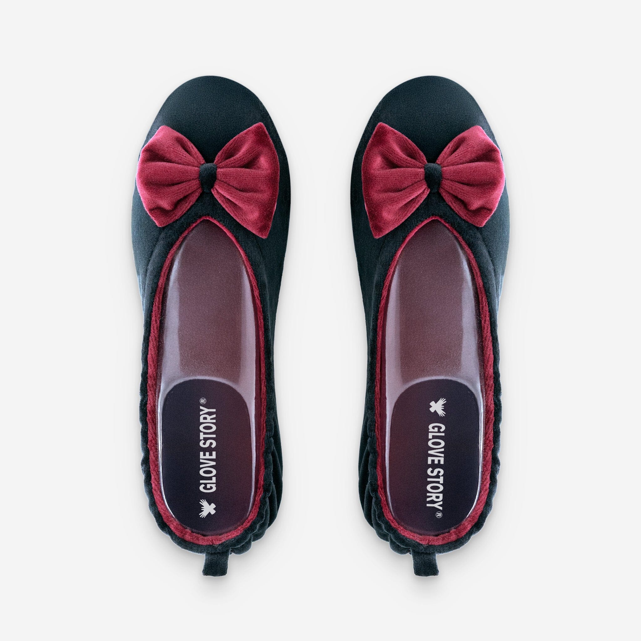 Ballerines d'intérieur en velours-CF0148 Ballerines d'interieur femme Glove Story 