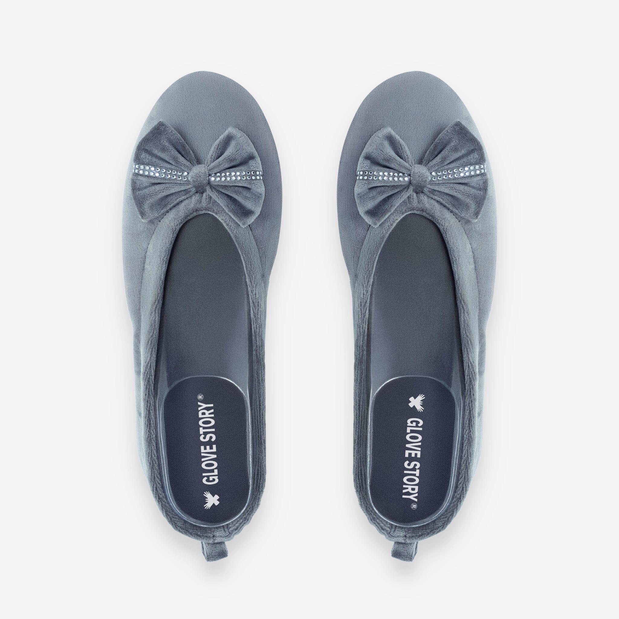 Ballerines d'intérieur en velours-CF0149 Ballerines d'interieur femme Glove Story Gris S (35/36) 