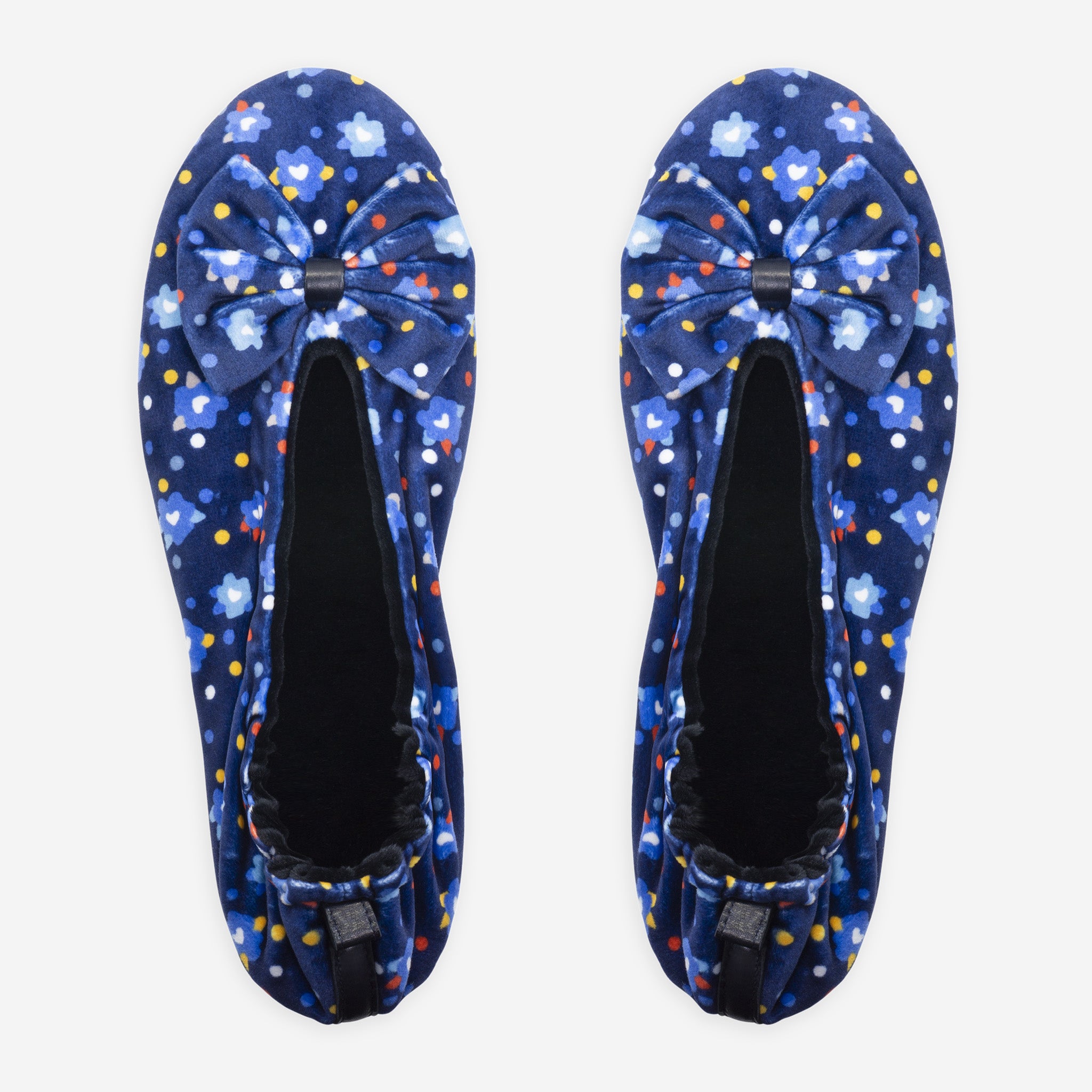 Ballerines d'intérieur en velours imprimé-CF0145 Ballerines d'interieur femme Glove Story Fleurs S (35/36) 