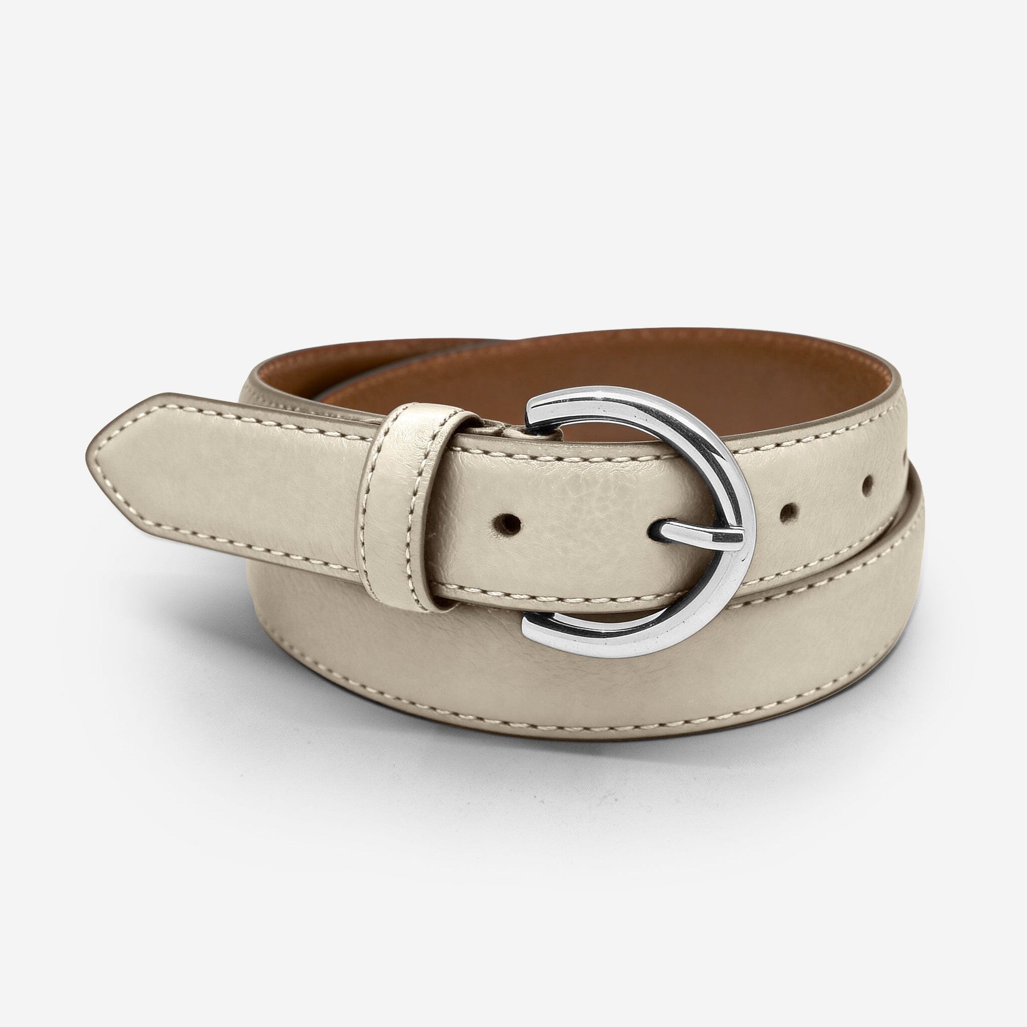 Ceinture cuir de vachette femme-Largeur 30mm-CTF062 Ceintures femme Glove Story Beige 85/100 