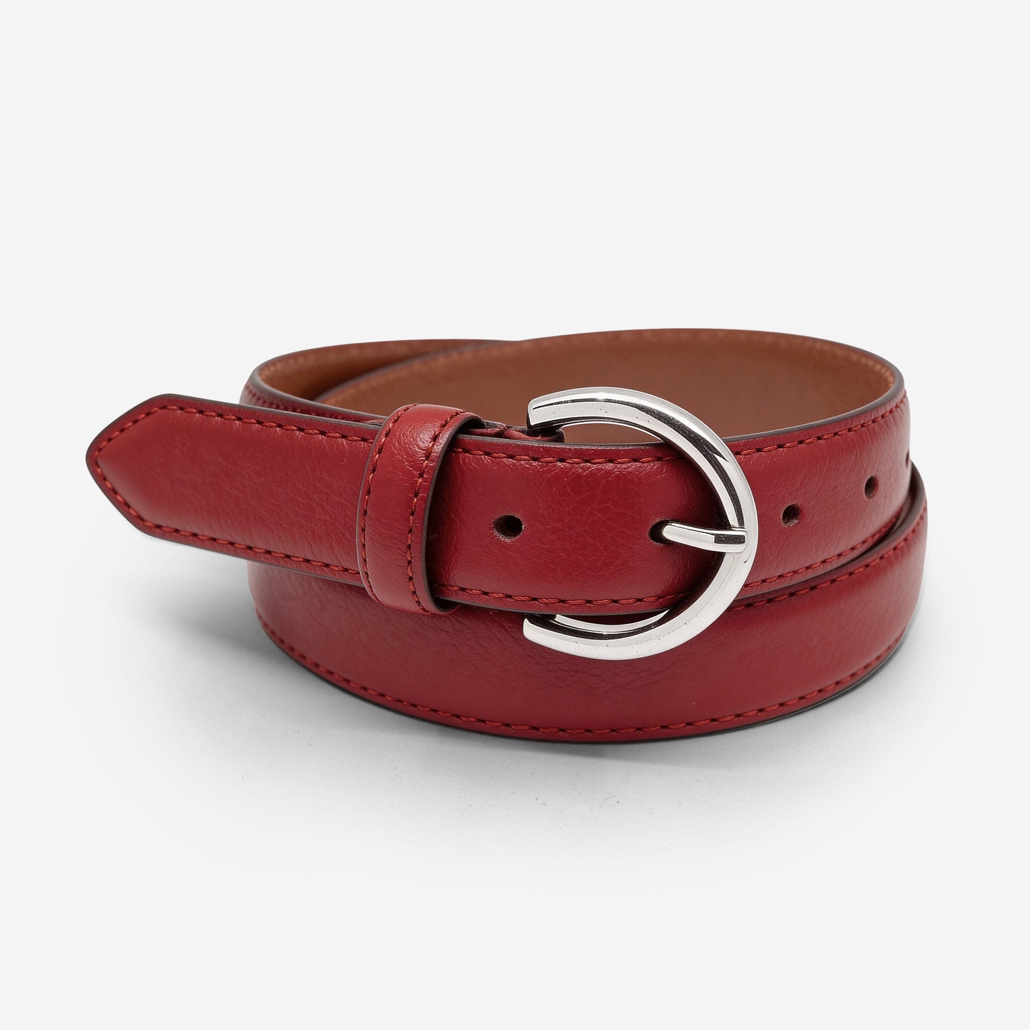 Ceinture cuir de vachette femme-Largeur 30mm-CTF062 Ceintures femme Glove Story Rouge 85/100 