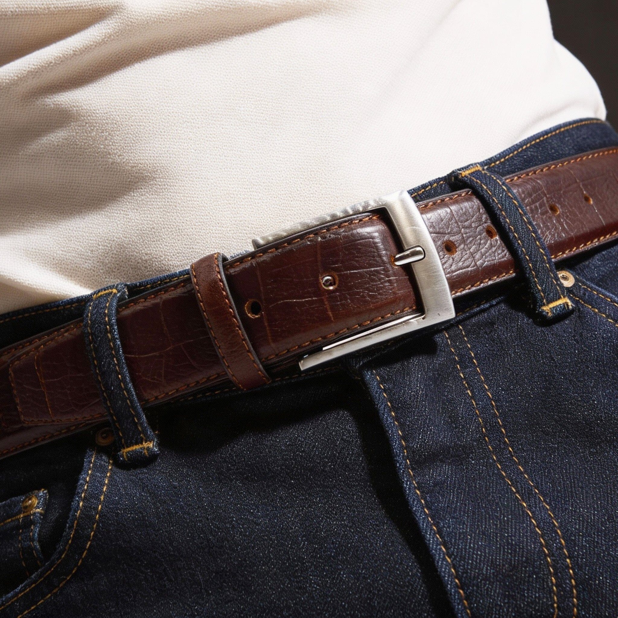 Ceinture cuir de vachette homme-Largeur 35mm-CT038 Ceintures homme Glove Story 