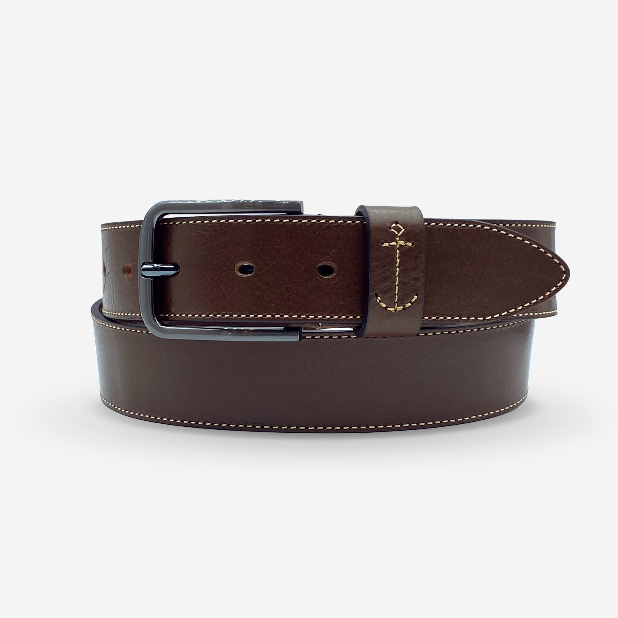 Ceinture cuir vachette homme-Largeur 35mm-CT064 Ceinture Glove Story MARRON .095/110 - 35 