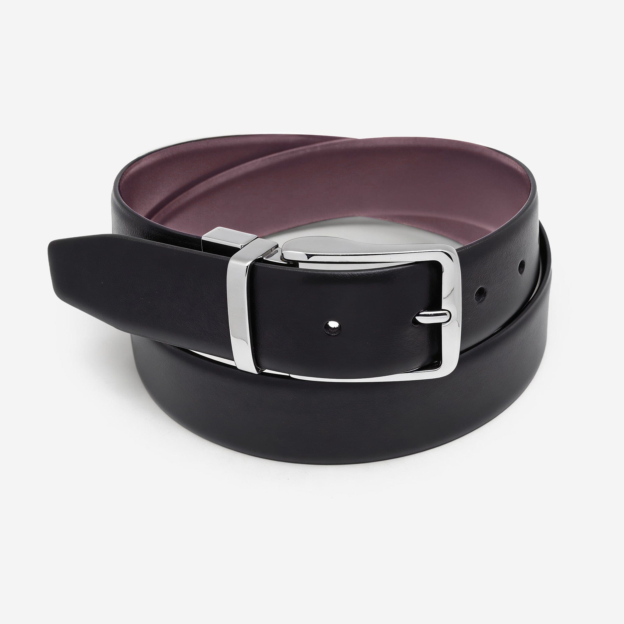 Ceinture REVERSIBLE cuir de vachette homme-Largeur 35mm-CT082 Ceintures homme Glove Story Noir-Bordeaux 95/110 