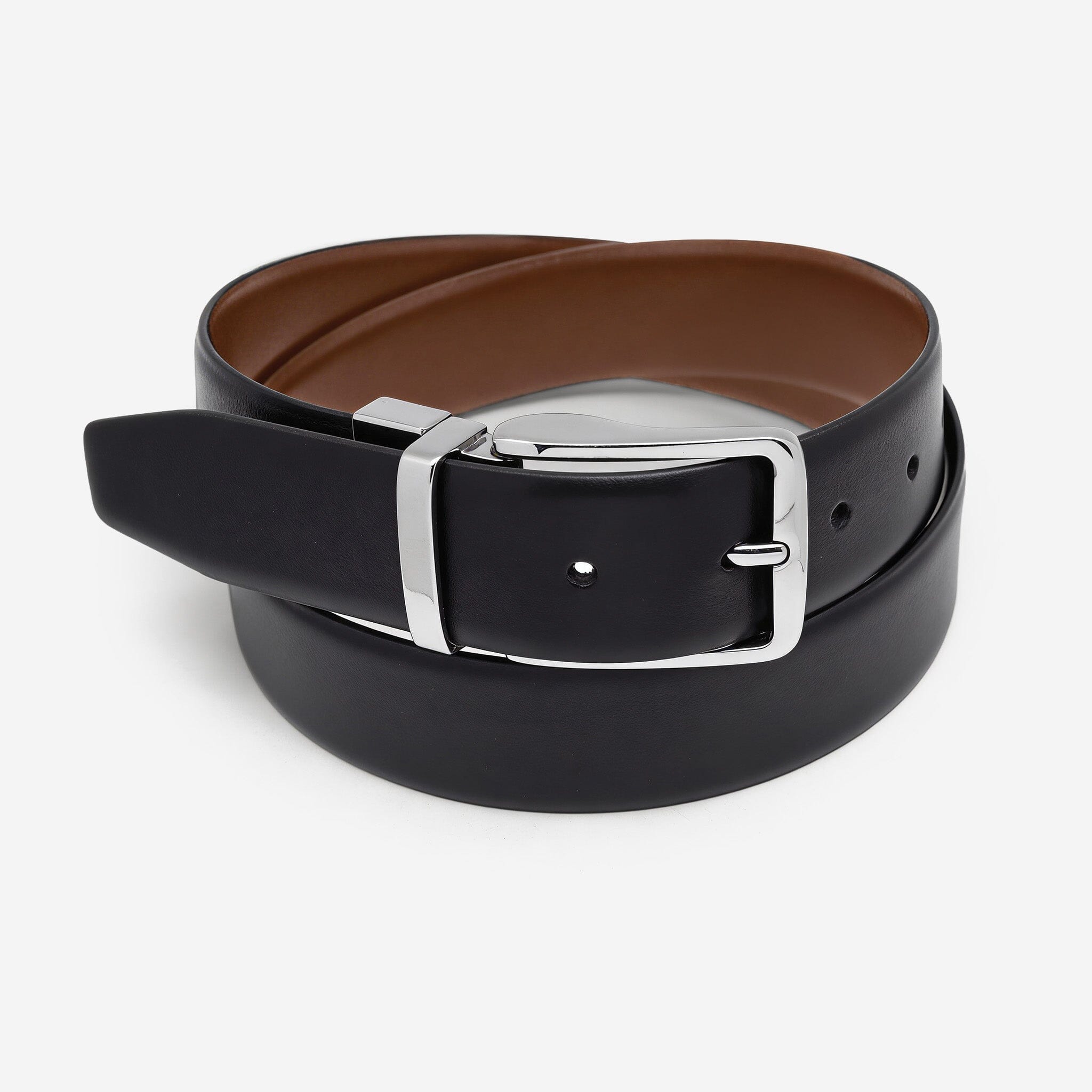 Ceinture REVERSIBLE cuir de vachette homme-Largeur 35mm-CT082 Ceintures homme Glove Story Noir-Cork 95/110 