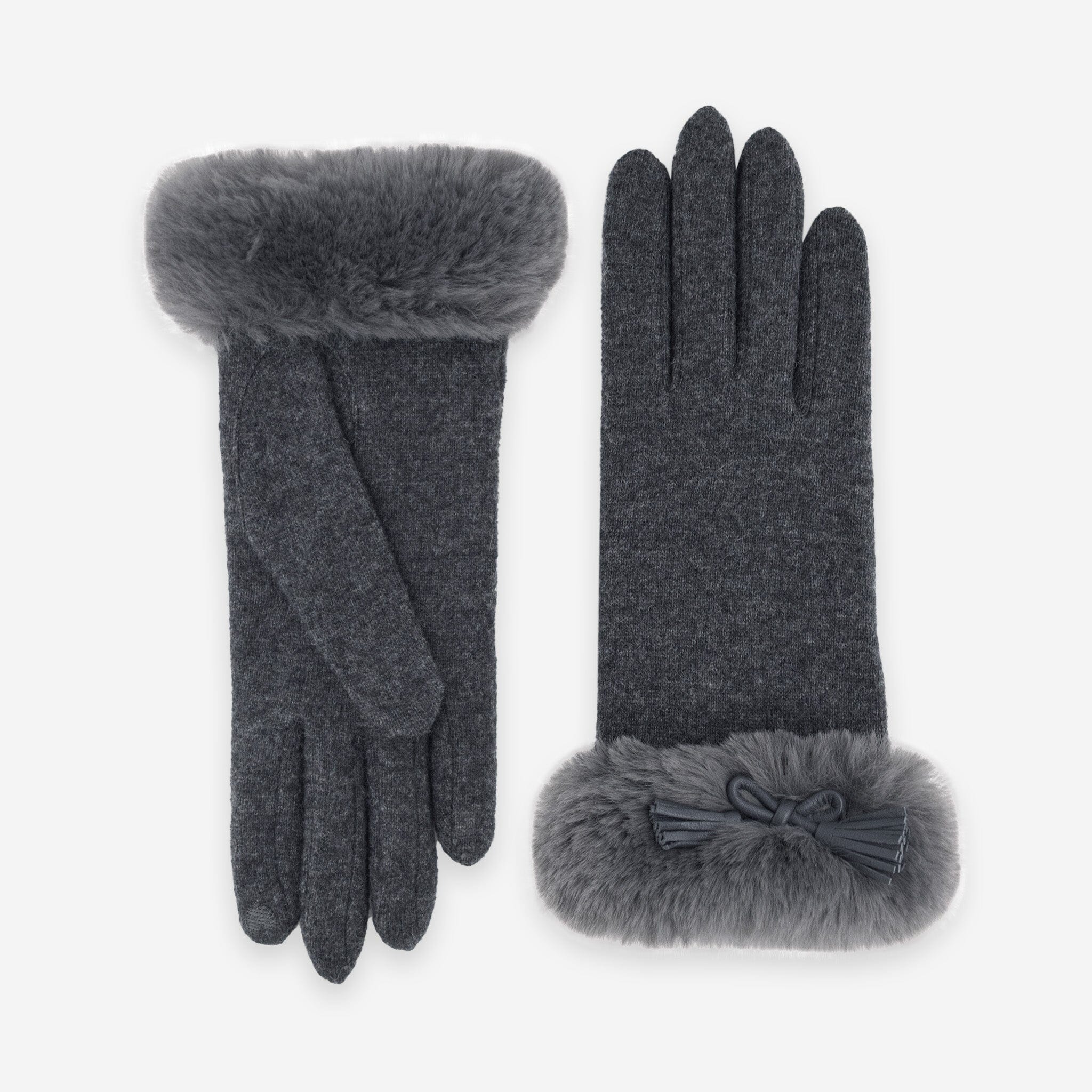 Gants 80% laine 20% nylon-Tactile-31168NF Gants laine femme Glove Story Gris TU 