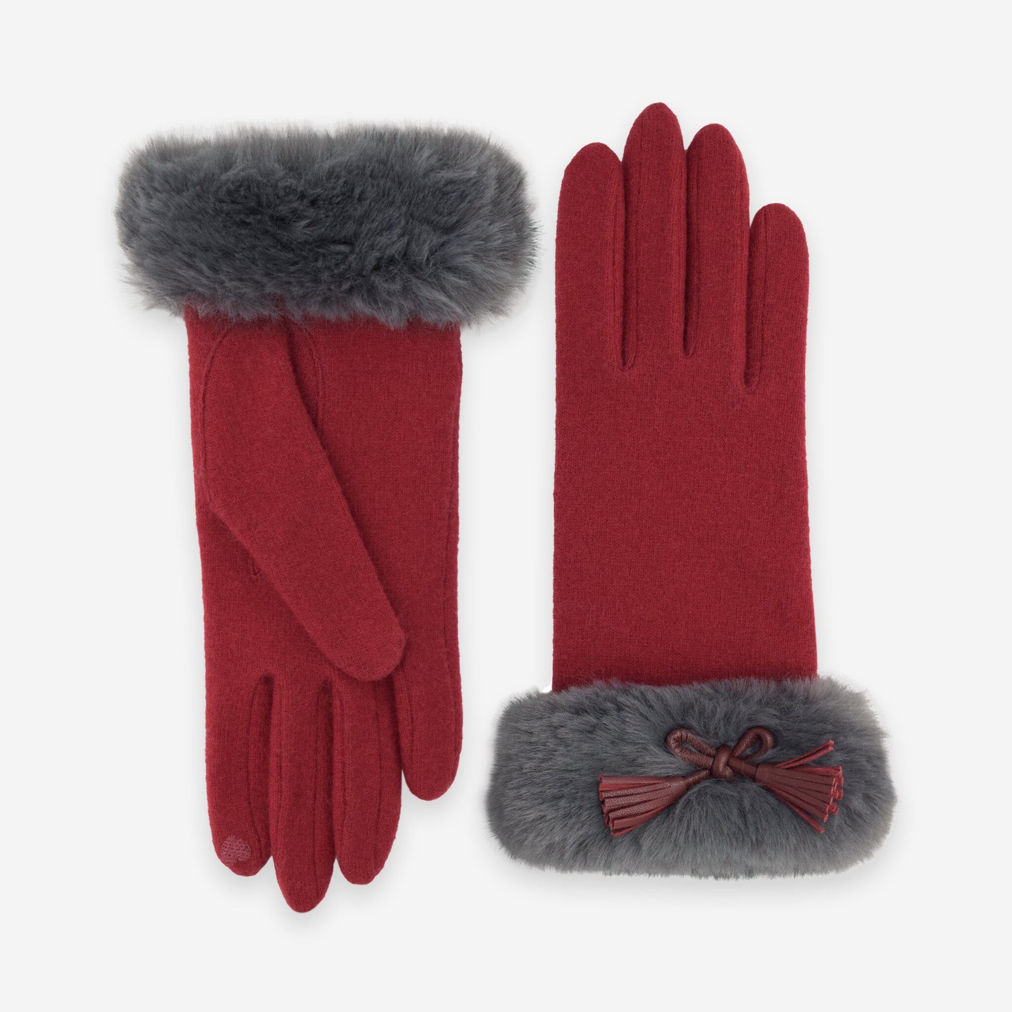 Gants 80% laine 20% nylon-Tactile-31168NF Gants laine femme Glove Story Rouge TU 