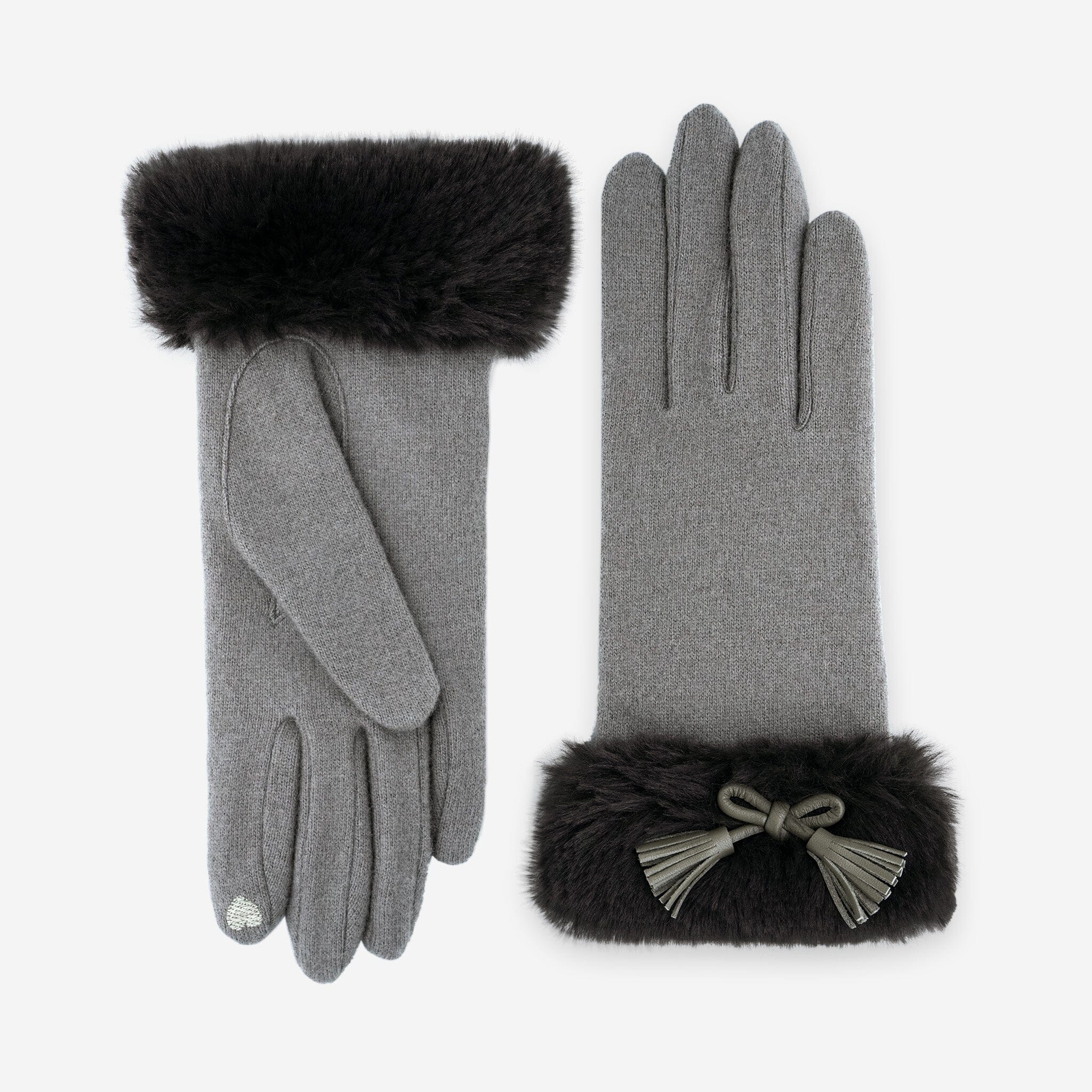 Gants 80% laine 20% nylon-Tactile-31168NF Gants laine femme Glove Story Taupe TU 