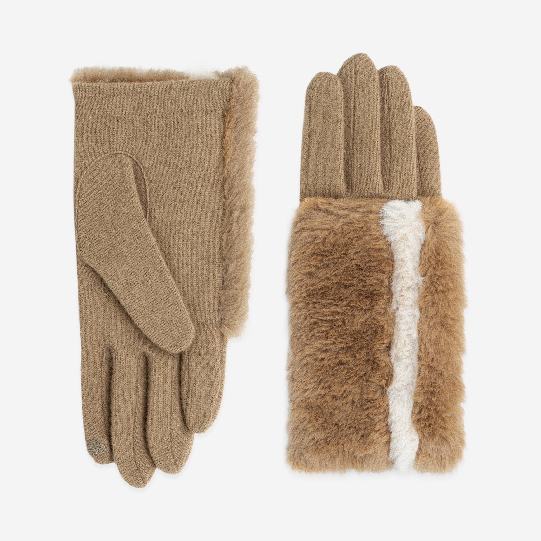 Gants 80% laine 20% nylon-Tactile-31187NF Gants laine femme Glove Story Camel TU 