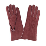 Gants cuir-100% curly-mouton retourné-21154CU Gant Glove Story Bordeaux 6.5 