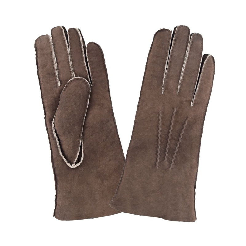 Gants cuir-100% curly-mouton retourné-21154CU Gant Glove Story Choco 6.5 