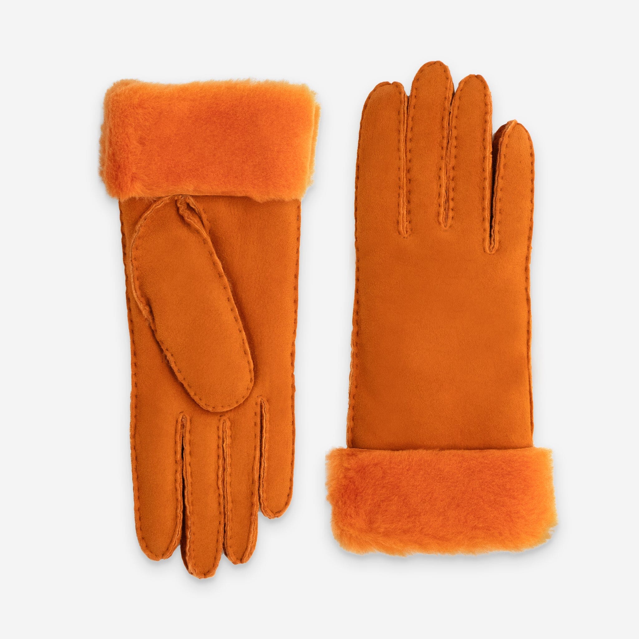 Gants cuir 100% mouton-21429SH Gants cuir femme prestige Glove Story Orange 6 