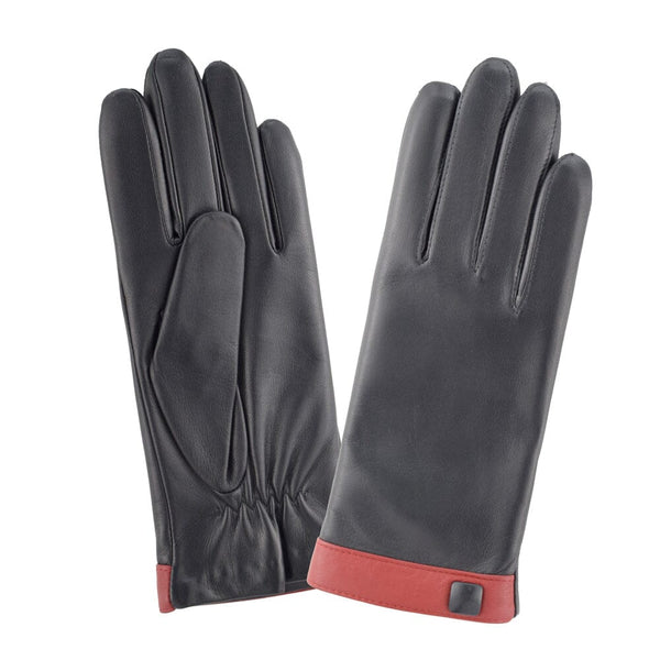 Gants cuir agneau-100% cachemire-21321CA Gant Glove Story Noir/Rouge 6.5 