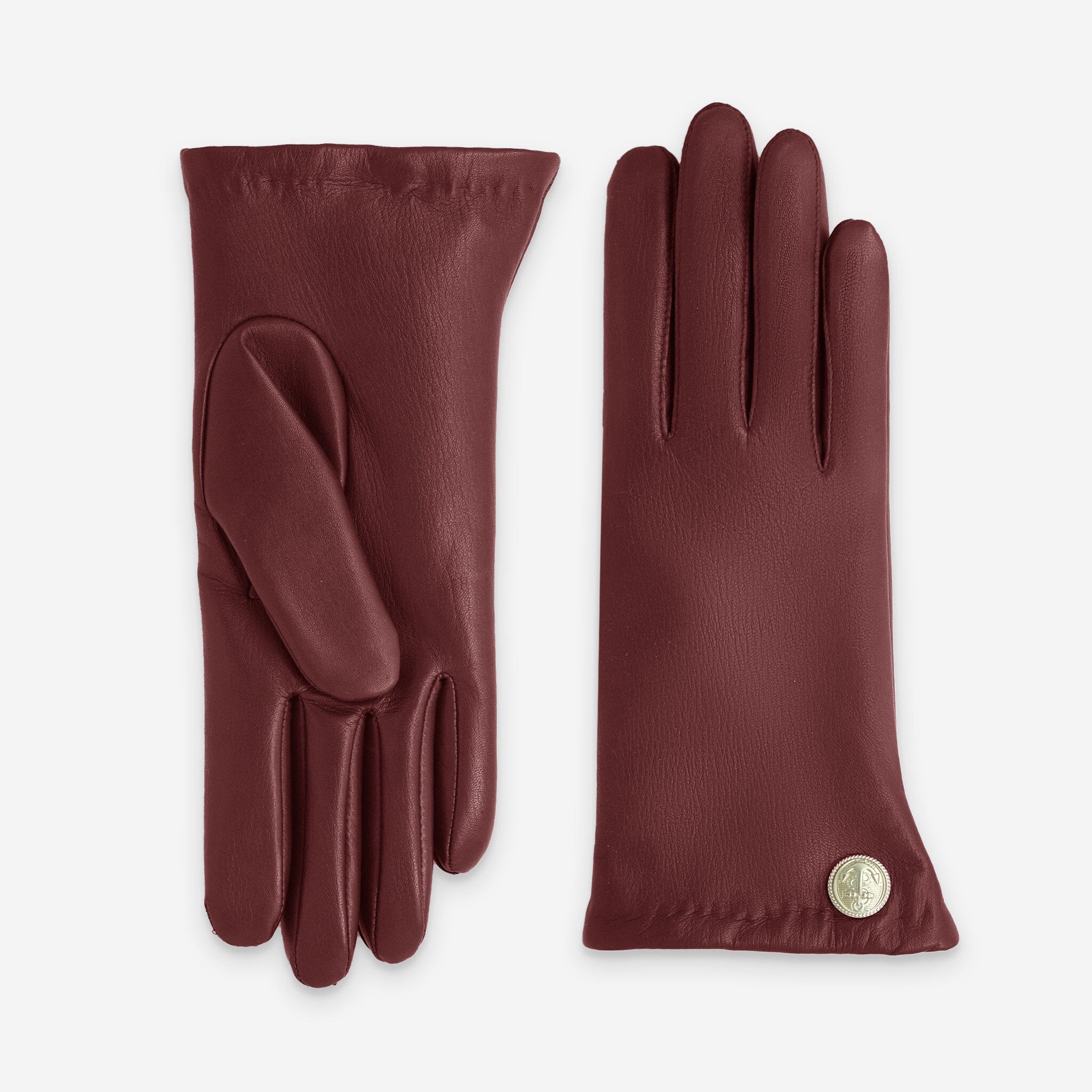 Gants cuir agneau-100% cachemire-21525CA Gants cuir femme prestige Glove Story Bordeaux 6.5 