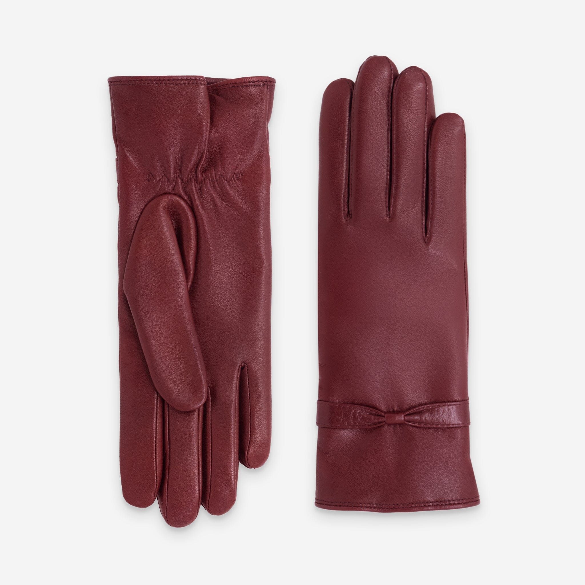Gants cuir agneau-100% cachemire-21555CA Gants cuir femme prestige Glove Story Lie De Vin 6.5 