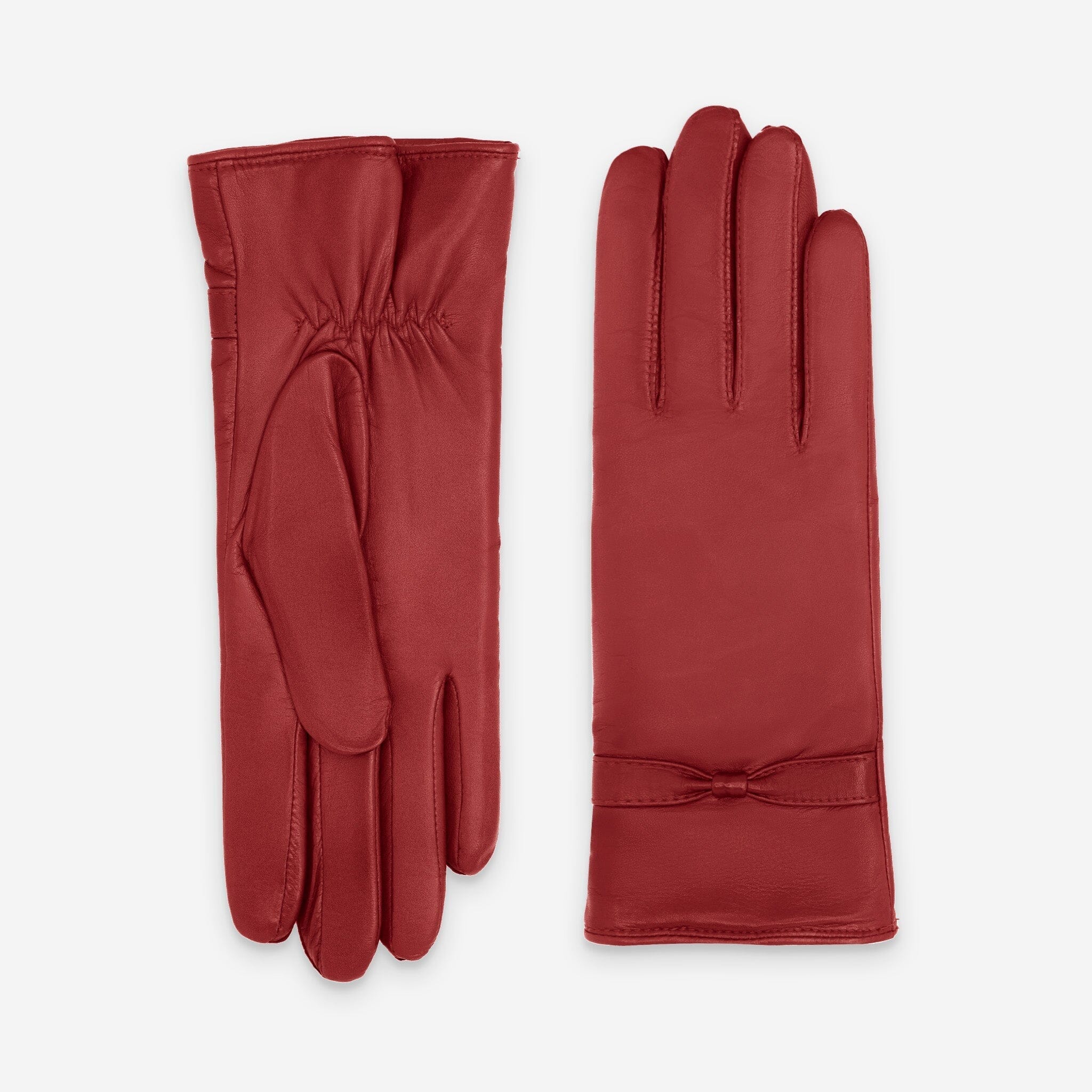 Gants cuir agneau-100% cachemire-21555CA Gants cuir femme prestige Glove Story Rouge 6.5 