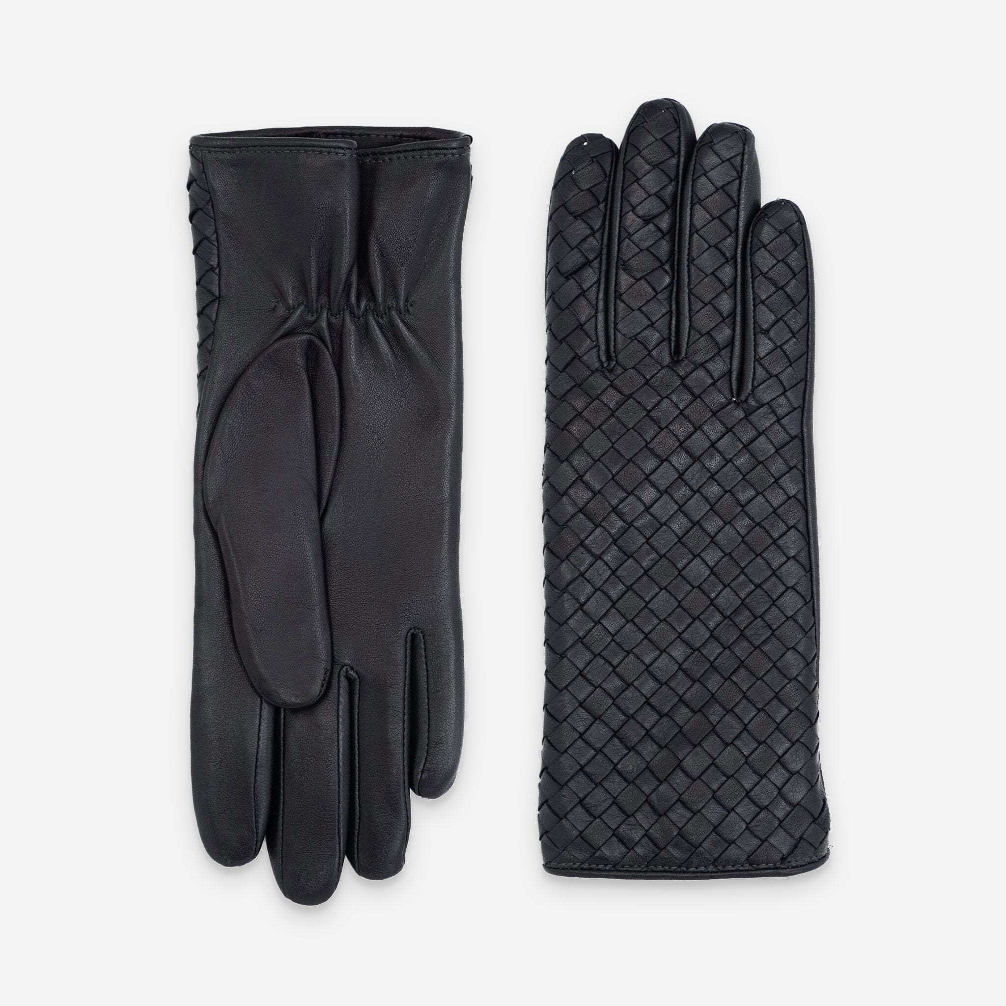 Gants cuir agneau-100% cachemire-21595CA Gants cuir femme prestige Glove Story Noir 6.5 