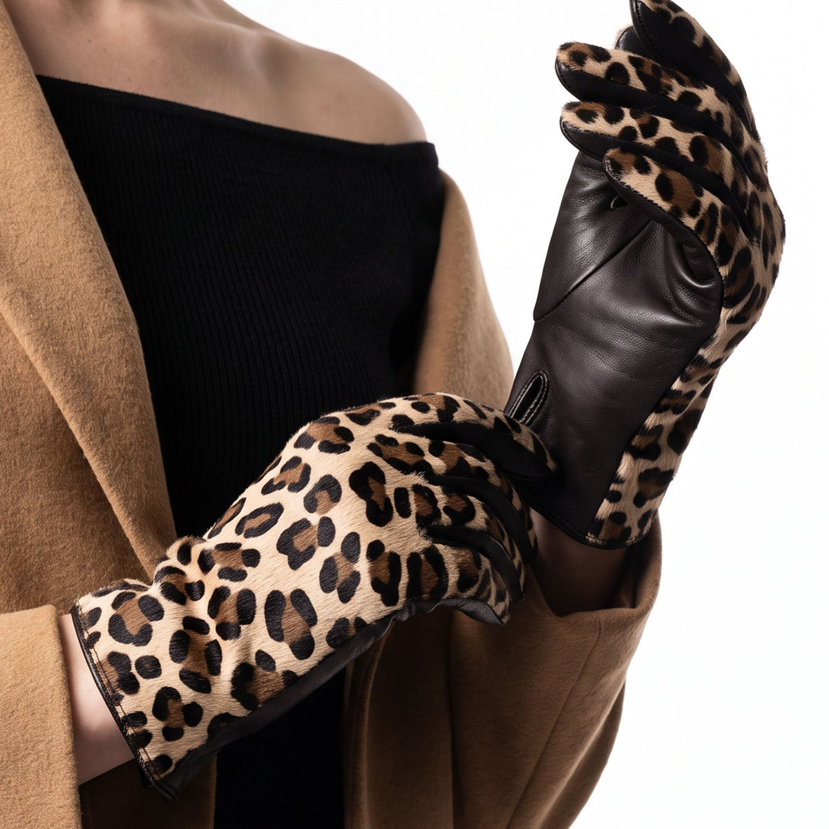 Gants cuir agneau-100% cachemire-21602CA Gants cuir femme prestige Glove Story 