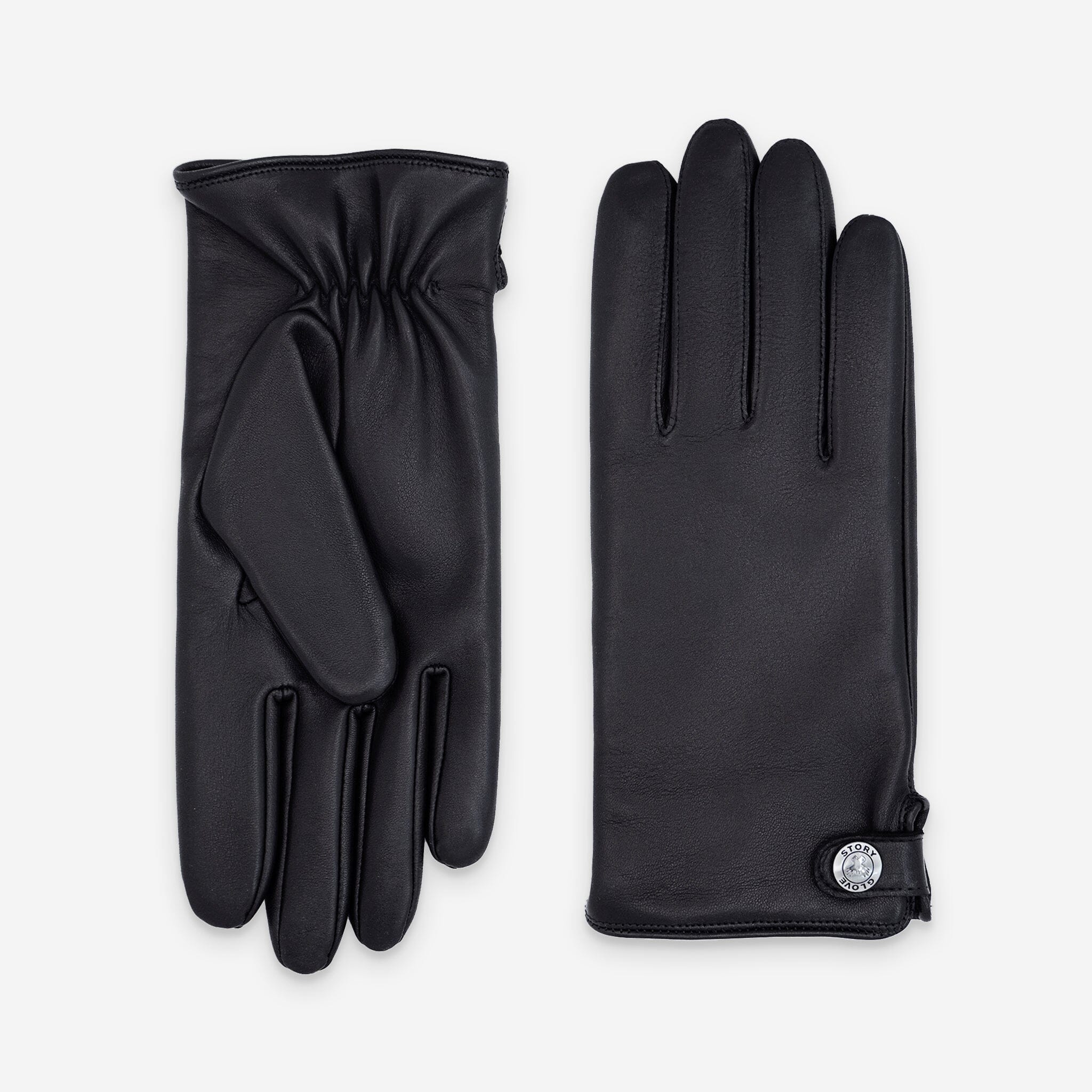 Gants cuir agneau-100% cachemire-22051CA Gants cuir homme prestige Glove Story Noir 7.5 