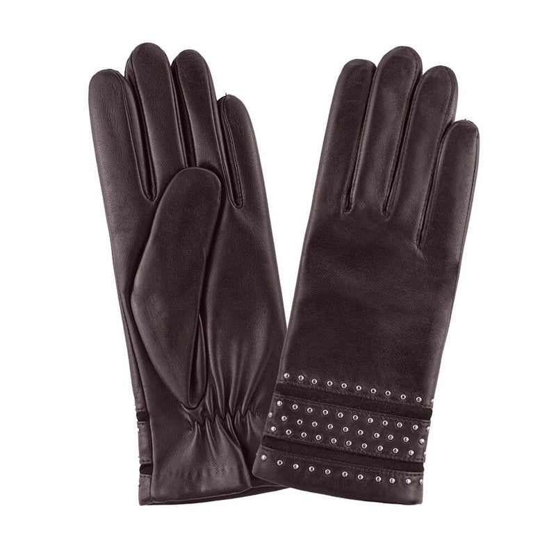 Gants cuir agneau-100% laine-53092TR Gloves & Mittens Glove Story Noir café 6.5 