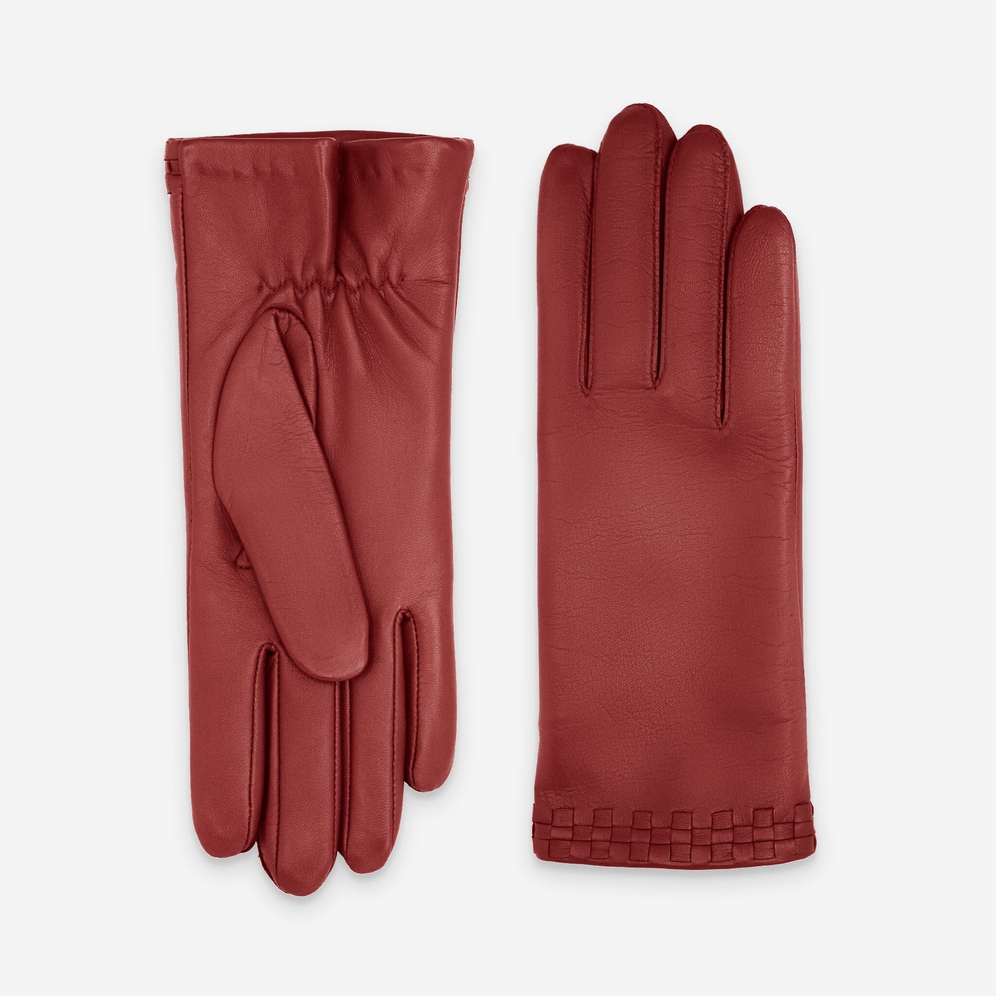 Gants cuir agneau-100% polyester (polaire)-61035PO Gants cuir standard femme Glove Story Rouge 6.5 
