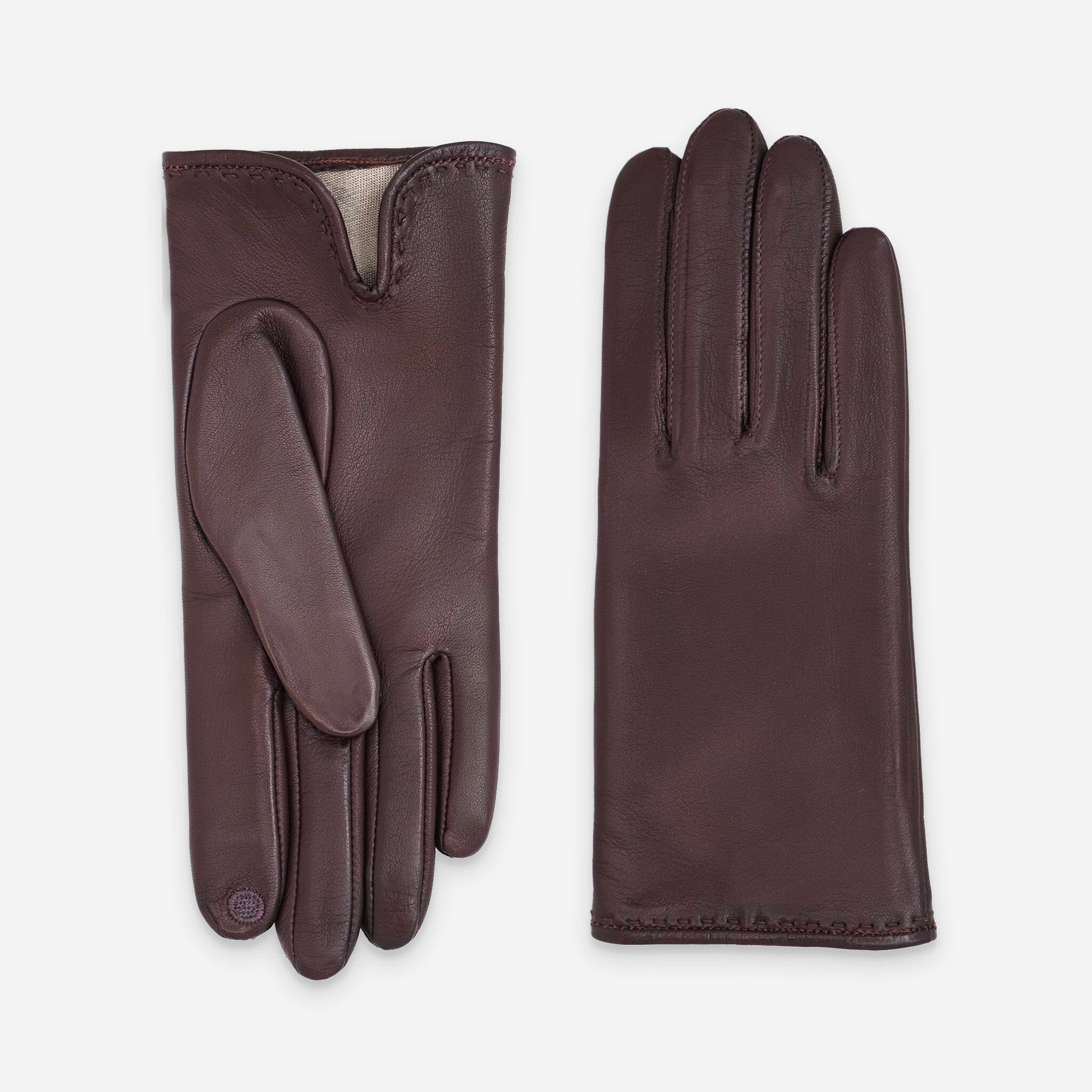 Gants cuir agneau-100% soie-21050ST Gants cuir femme prestige Glove Story Tan 6.5 