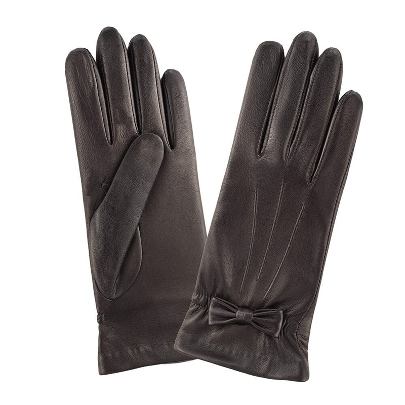 Gants cuir agneau-100% soie-21349SN Gant Glove Story Choco 6.5 