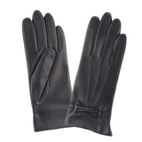 Gants cuir agneau-100% soie-21349SN Gant Glove Story Noir 6 