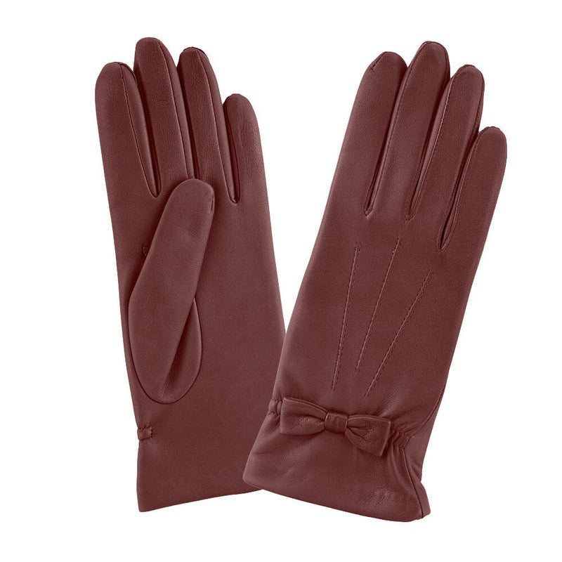 Gants cuir agneau-100% soie-21349SN Gant Glove Story Rouge 6 