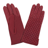 Gants cuir agneau-100% soie-21441SN Gant Glove Story Rouge 6.5 