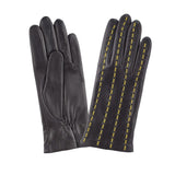 Gants cuir agneau-100% soie-21588SN Gloves & Mittens Glove Story Brun/Vert 6.5 