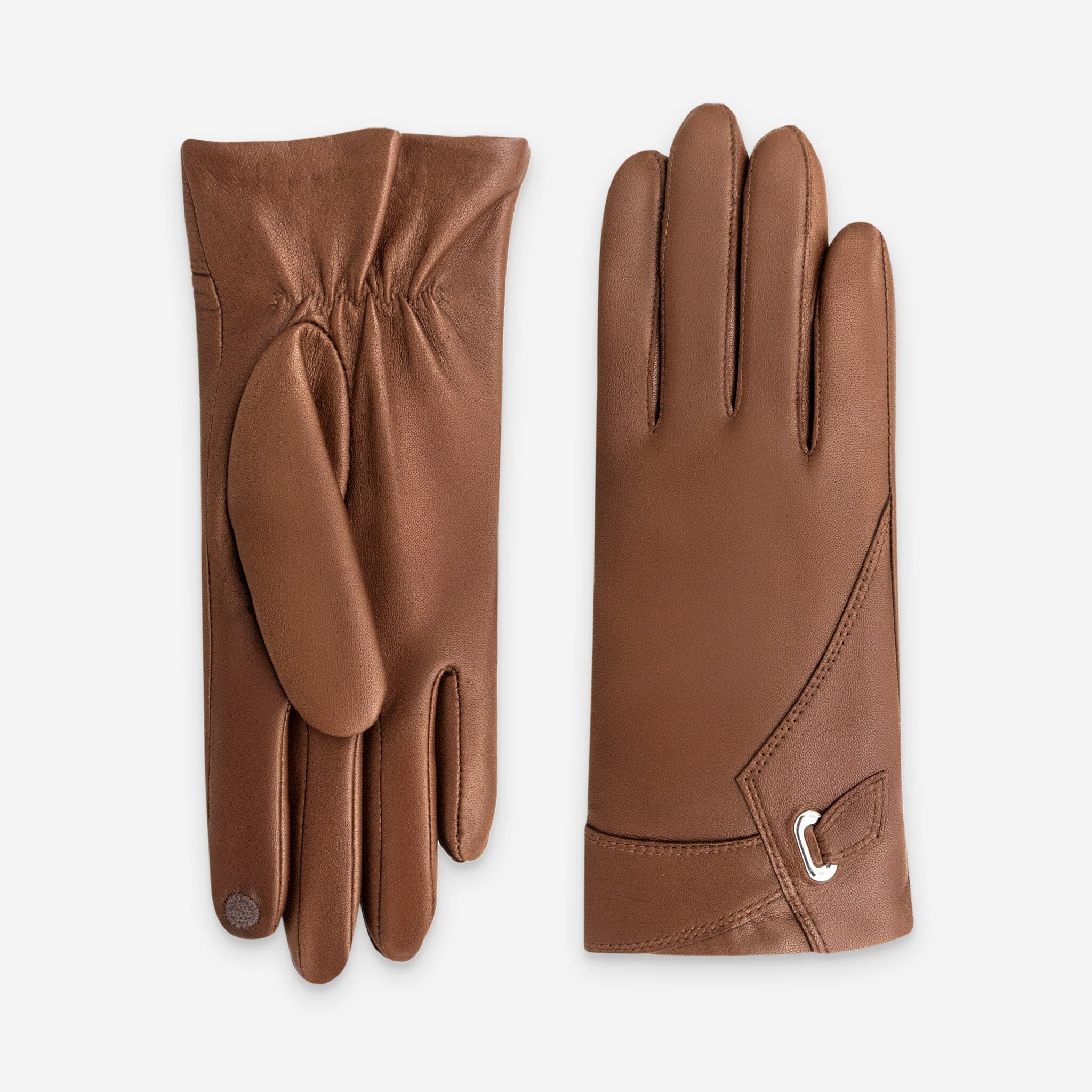 Gants cuir agneau-100% soie-21617SN Gants cuir femme prestige Glove Story Cork 6.5 