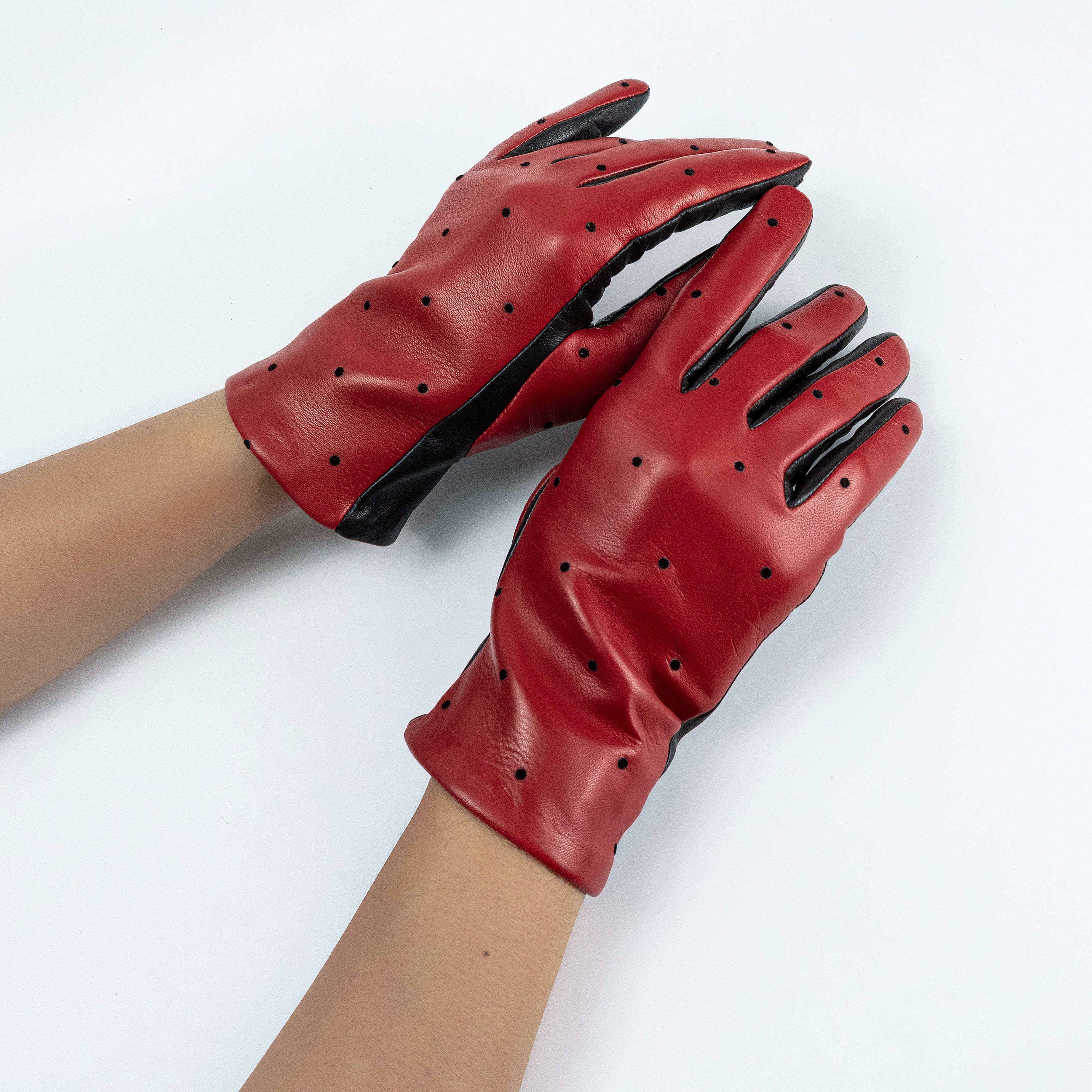 Gants cuir agneau-100% soie-21629ST Gants cuir femme prestige Glove Story 