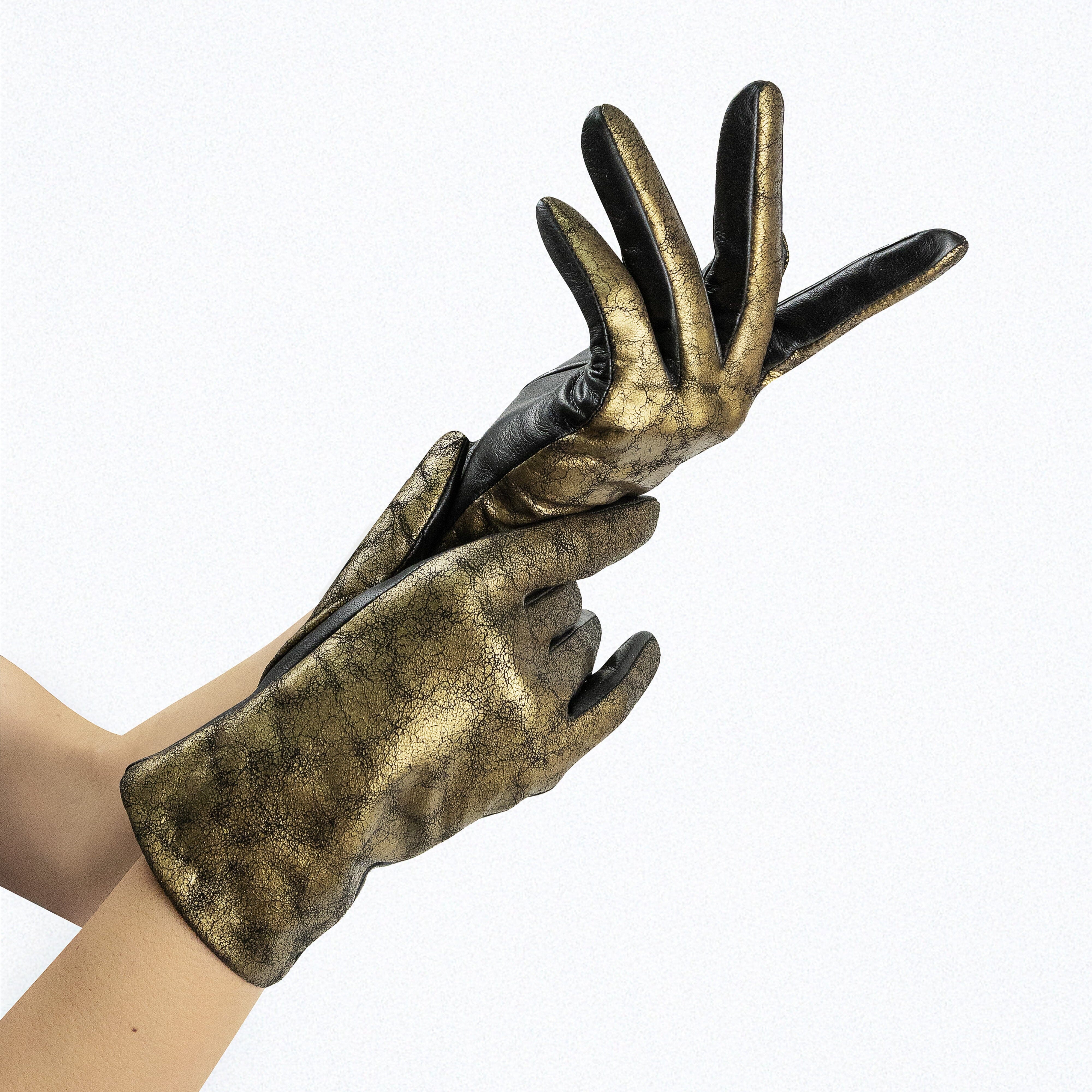 Gants cuir agneau-100% soie-21630ST Gants cuir femme prestige Glove Story 