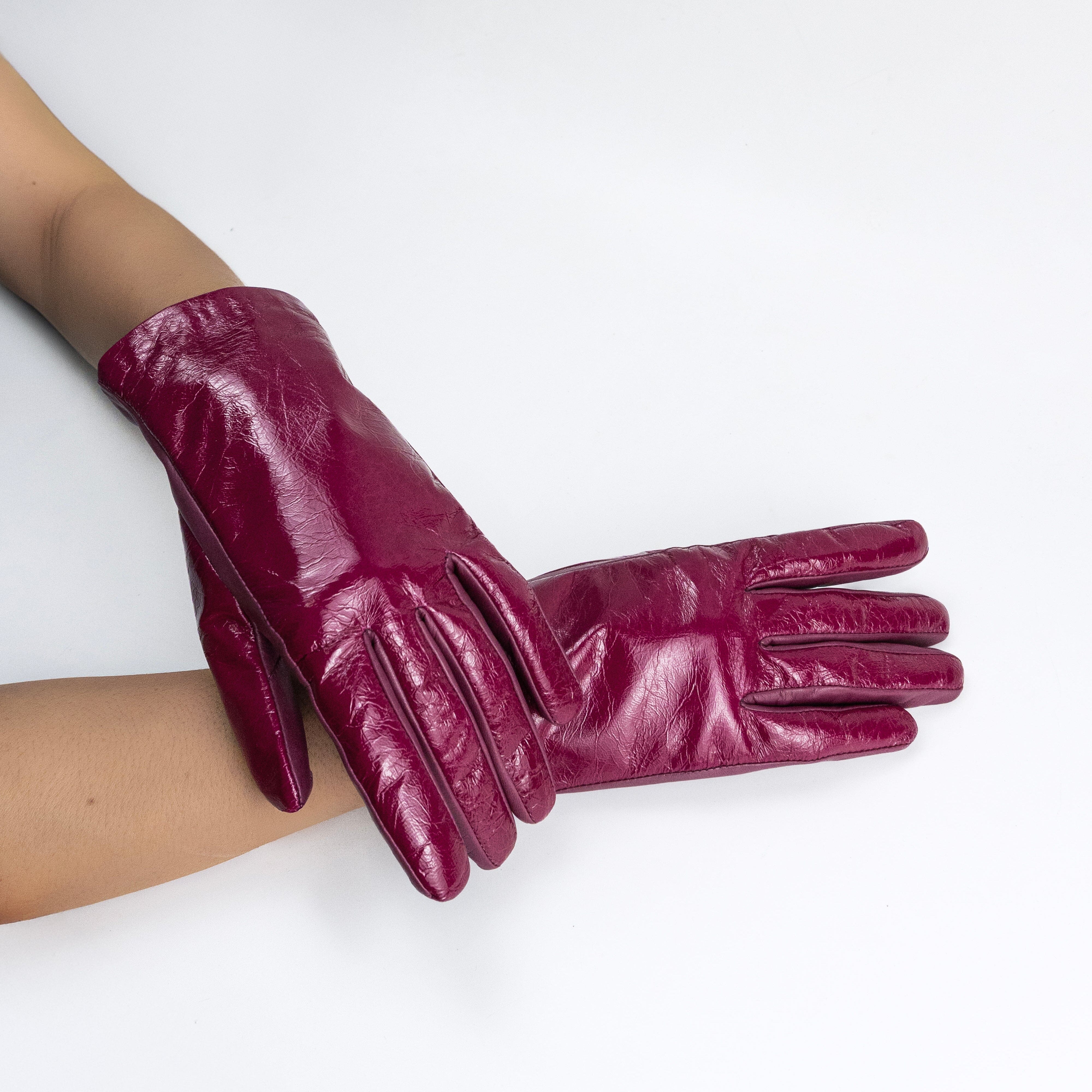 Gants cuir agneau-100% soie-21631ST Gants cuir femme prestige Glove Story 