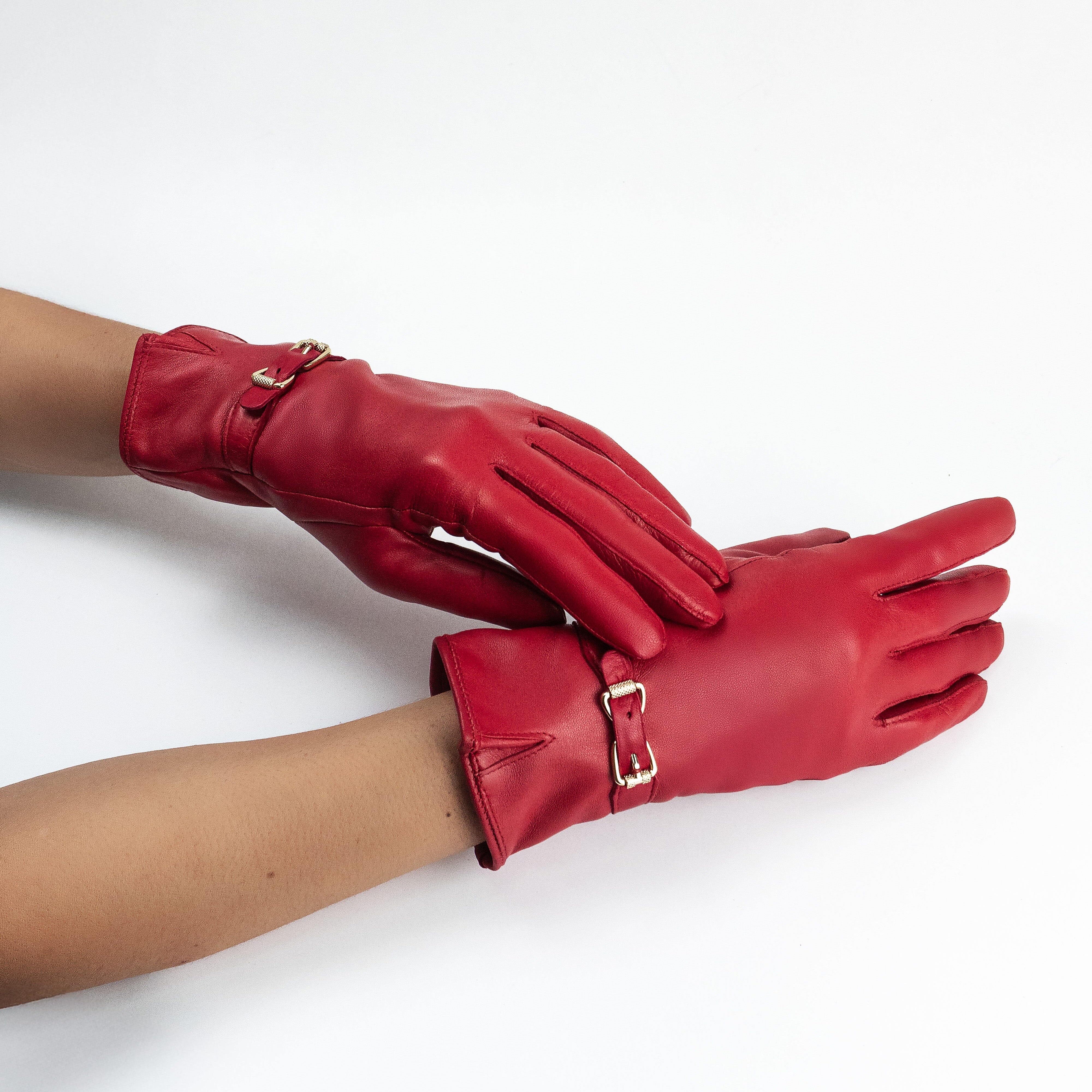Gants cuir agneau-100% soie-21641SN Gants cuir femme prestige Glove Story 