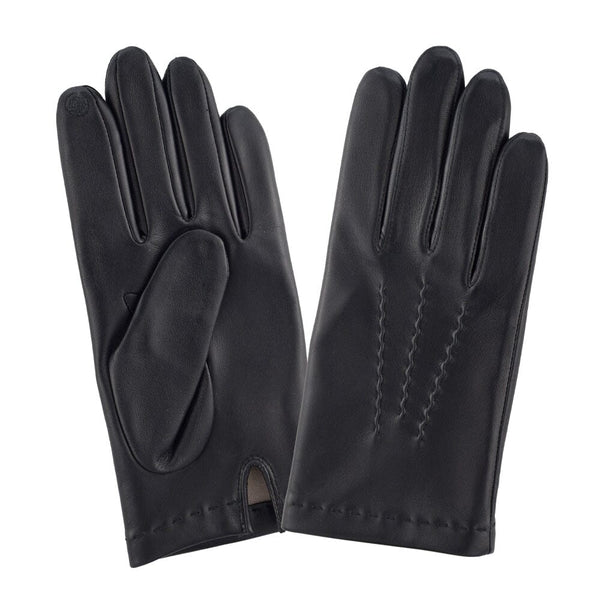 Gants cuir agneau-100% soie-22027SN Gant Glove Story Noir 7 